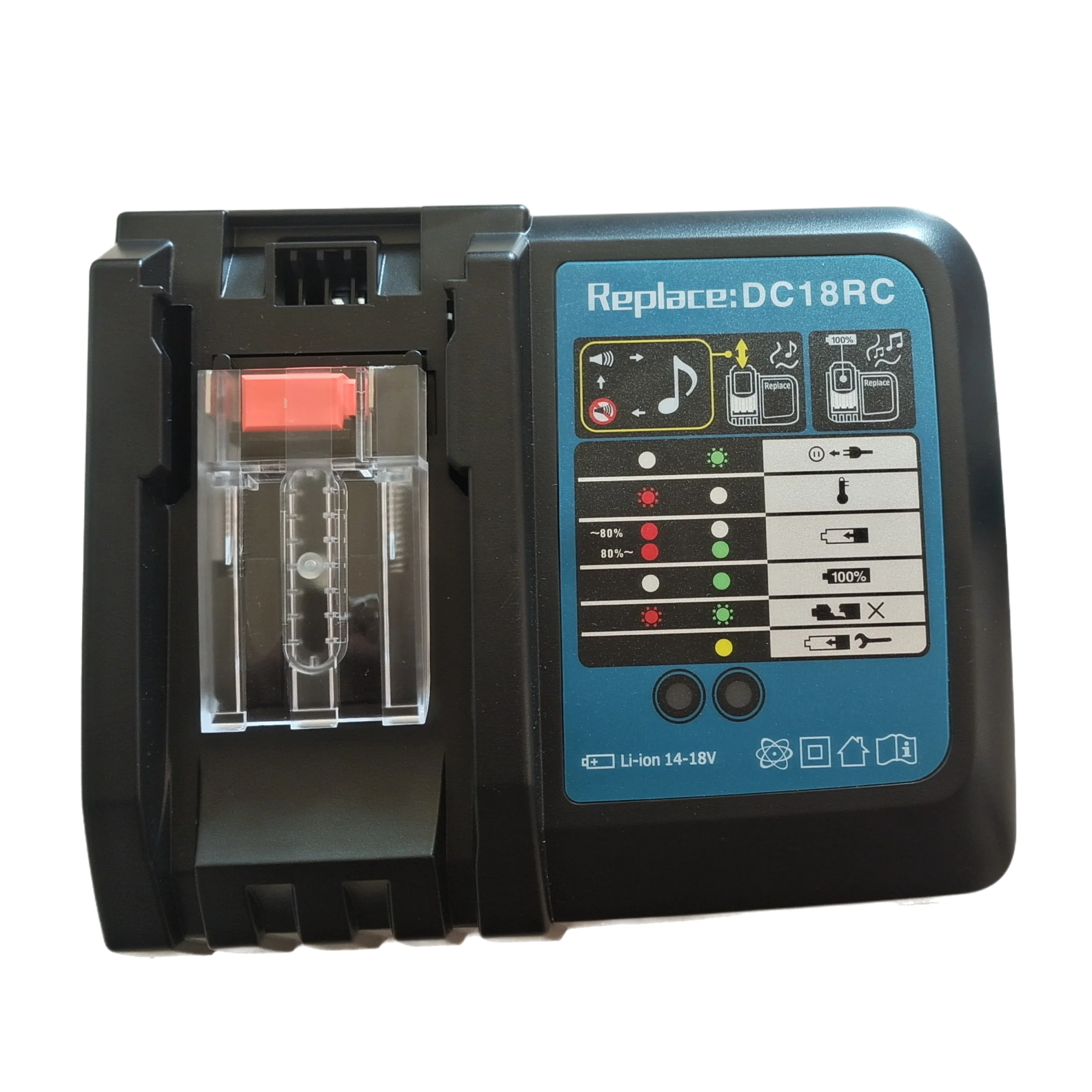 Li-ion Battery 3A Car Charger DC18RCT Compatible for Makita 18V BL1860B, BL1850B, BL1840, BL1830, BL1820, Power Tool Charger