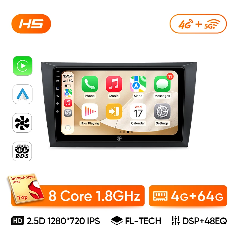 Ainavi Auto-Multimedia-Player für Volkswagen VW Golf 6 MK6 2008 2010 2012 2014 2016 Kabelloses Carplay Android Auto 4G Wifi 2din