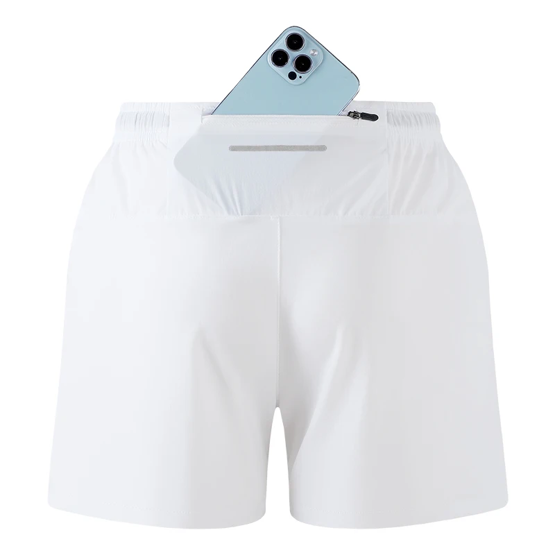 5XL Men's Quick Dry Running Shorts Thin Athletic Workout Shorts Zipper Phone Pocket Reflective Strip Summer Gym Jogging Bottoms