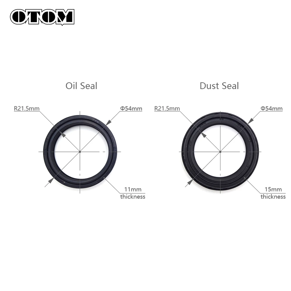 OTOM Motorcycle Accessories 4Pcs Front Fork Damper Oil Seal Dust Seals O-Ring 43mm For HONDA XR250R XR400R XR500R XR600R XR650L