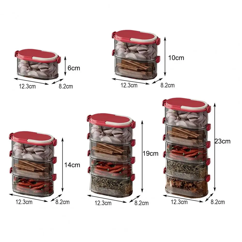 

301-500ML Spice Storage Box Seasoning Jar BPA Free Large Capacity Transparent Stackable Sealed Spice Aniseed Sealed Organizer