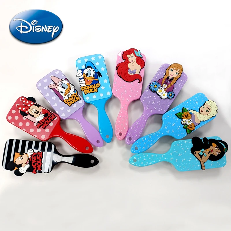 Disney Frozen Mickey Combs Anime Figure 3D Air Cushion Massage Comb Hair Brush Haircare Hairdressing Tool Children Girls Gifts