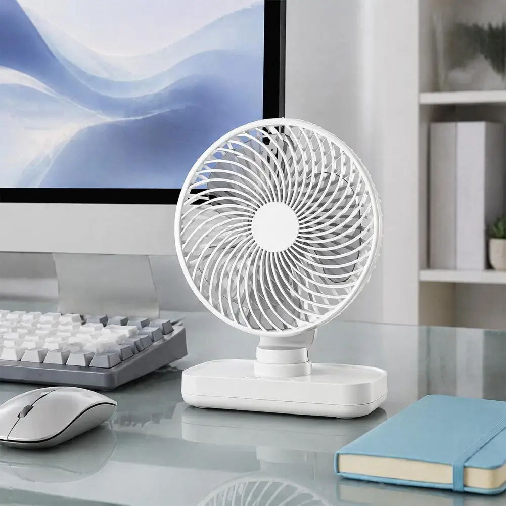 Versatile 3 Speed Quiet Cooling Fan, Portable Desk Fan, Small Air Circulating Fan Perfect For Study Work Or Cooking Spaces