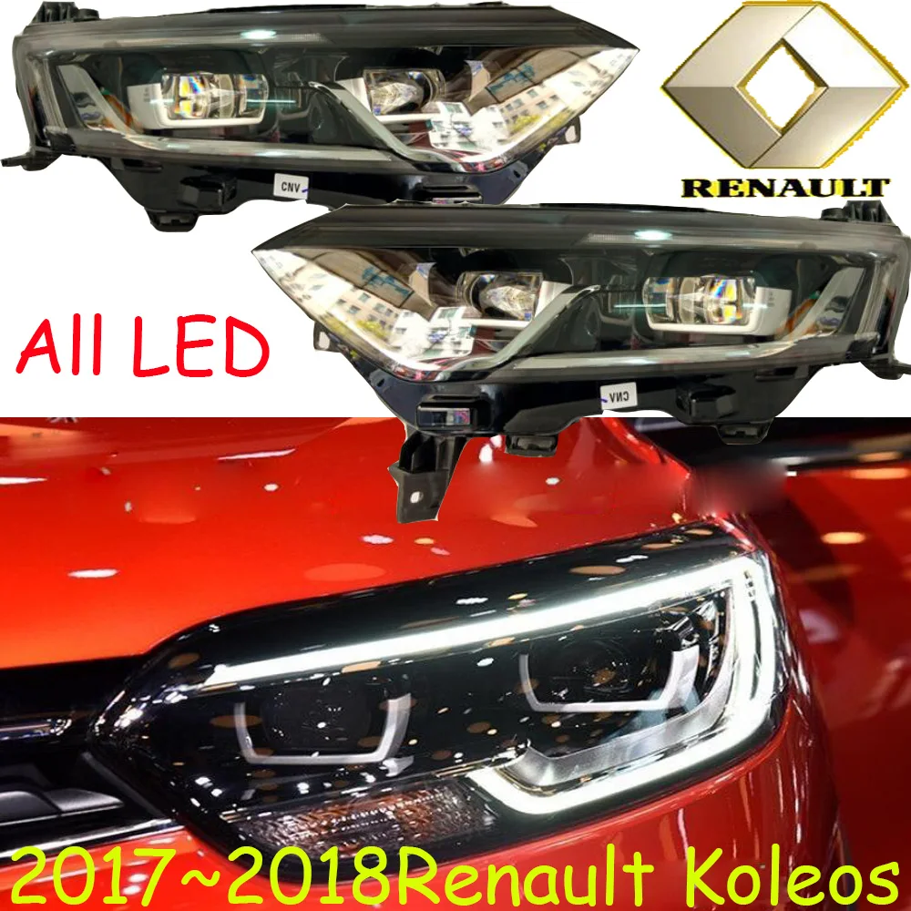 

Автомобильный бампер для Renault Koleos, передняя фара 6000K,2017, 2018, дневная противотуманная фара