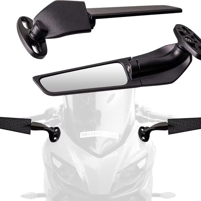 Motorcycle Mirror Modified Wind Wing Adjustable Rotating Rearview Mirror For Ducati Aprilia Honda Suzuki Yamaha Kawasaki BWM KTM