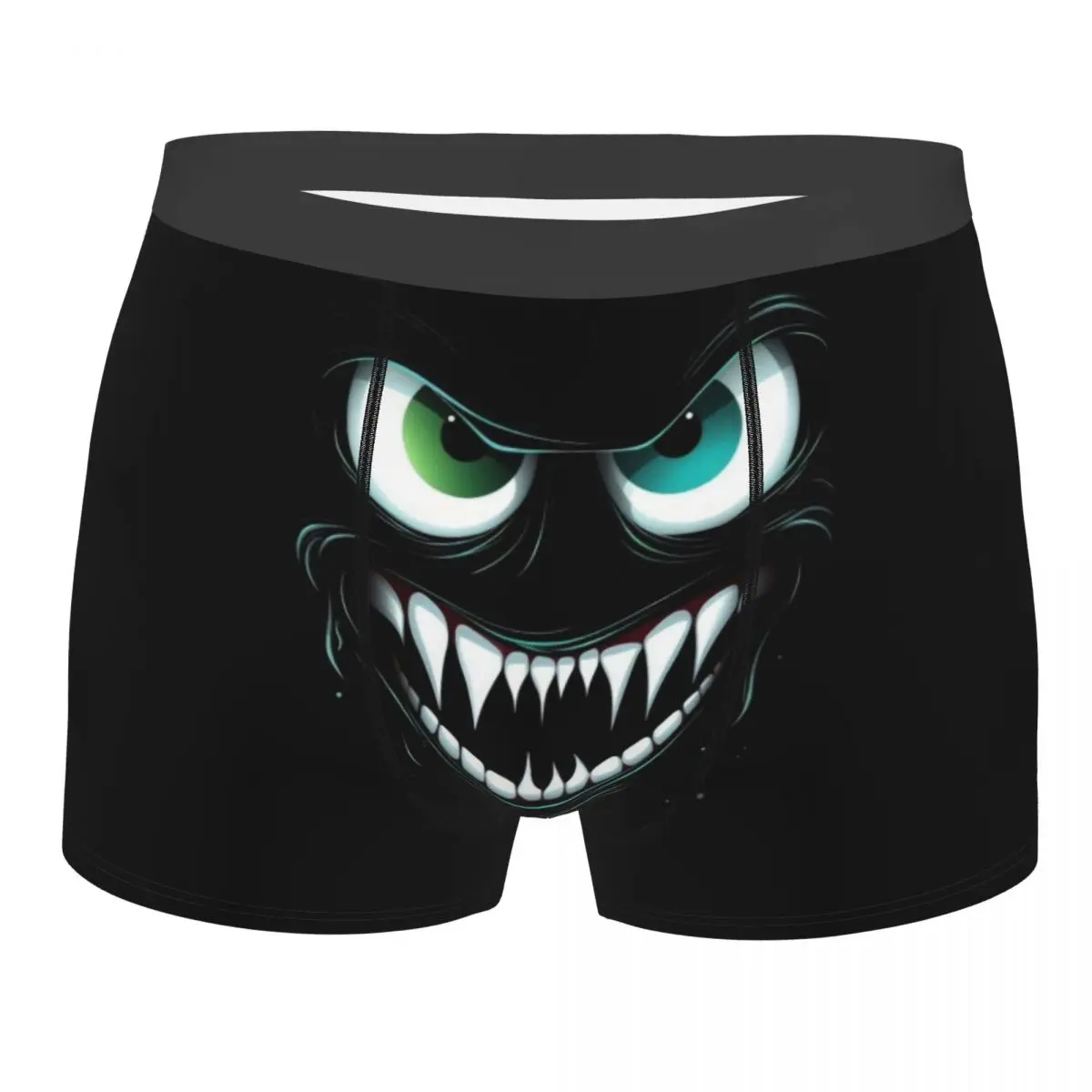 Monster Face Men's Boxer Briefs,Highly Breathable Underwear,High Quality 3D Print Shorts Birthday Gifts