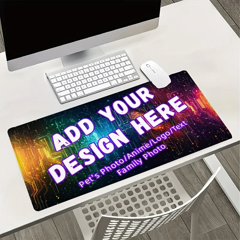 

Personalized Office Desk Pad Custom Portrait Art Print Non Slip Rubber Mouse Mat Water Resistant Gaming Table Pad