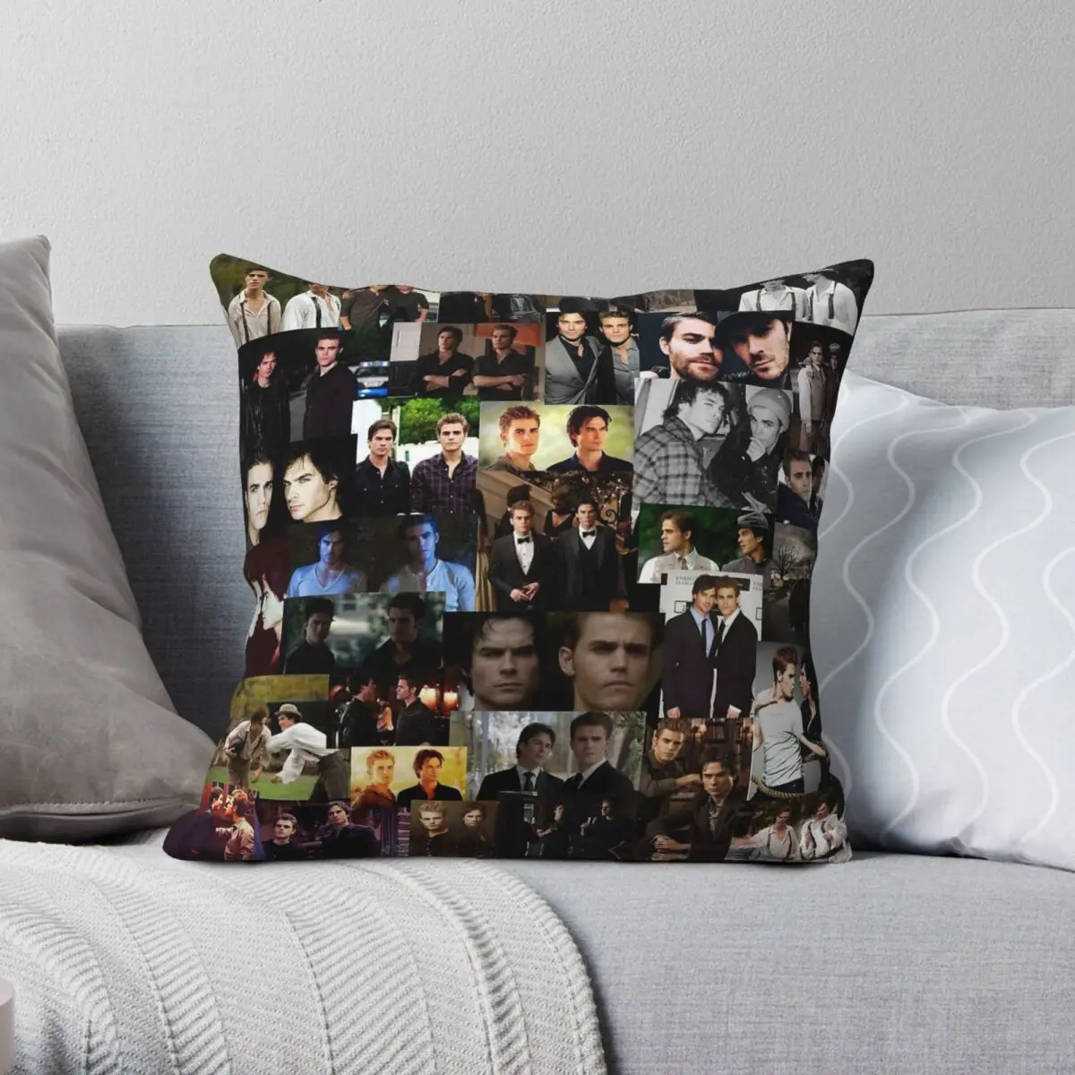 Ian And Paul Salvatore Bros Pillowcase Polyester Linen Velvet Printed Zip Decor Throw Pillow Case Room Cushion Cover Wholesale