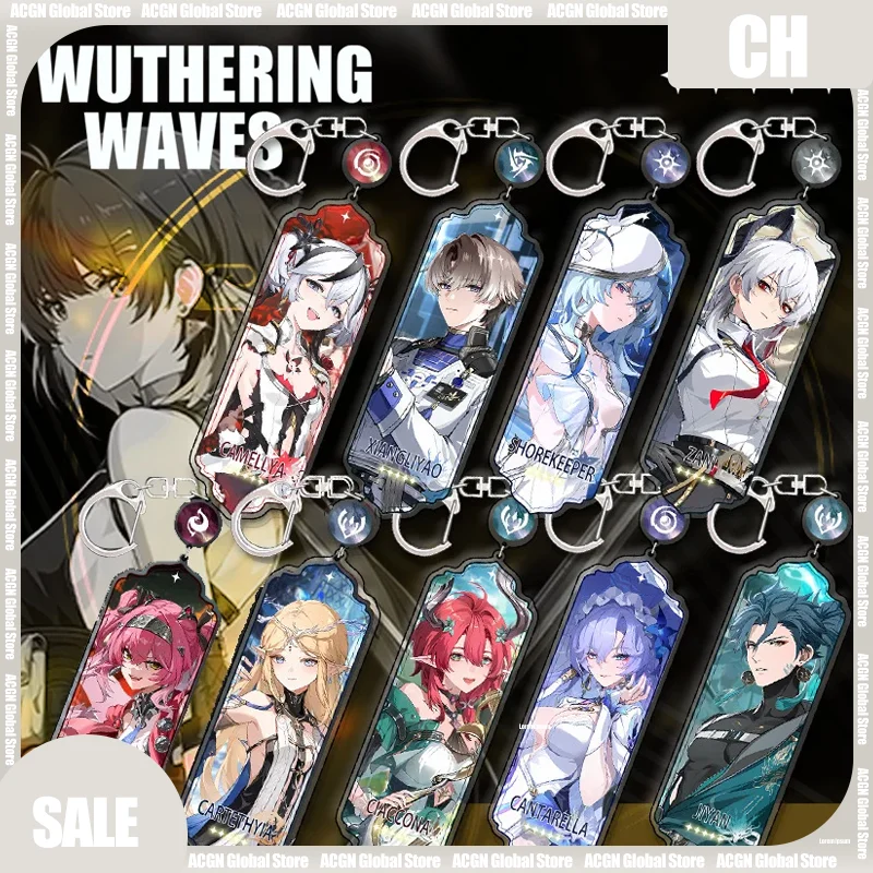 

6 см Wuthering Waves Game Периферийные устройства Длинный акриловый брелок Подвеска Упаковка Украшения Манга Коллекция Подарки на день рождения Детские игрушки