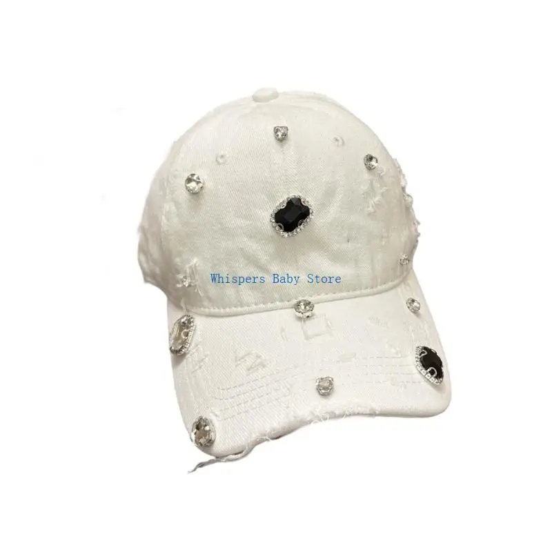 U90E Decorated baseball cap adjustable hat for travel looks and easy outfit pairing