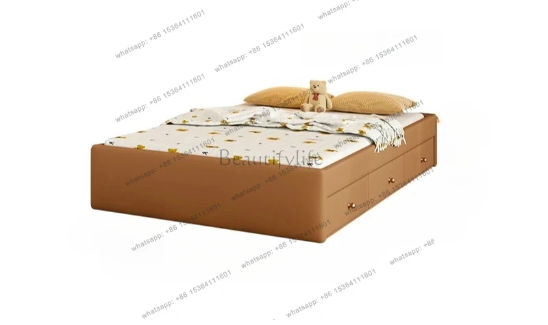 

Rainbow high box storage bed air pressure box storage tatami room with fence