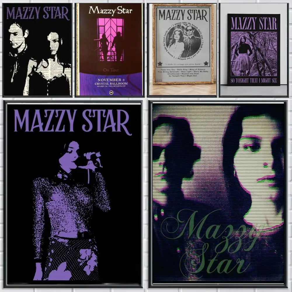 band M-Mazzy Star-R Poster Peel and Stick Wall Art for Cafe Office Bar and Home Decoration