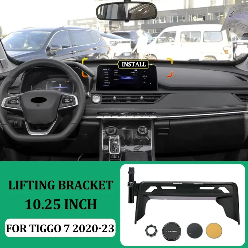 Lifting Multimedia Screen Phone Holder For Chery Tiggo 7 2020 2021 Car Screen Frame Phone Bracket For Chery Tiggo 7 2022 2023