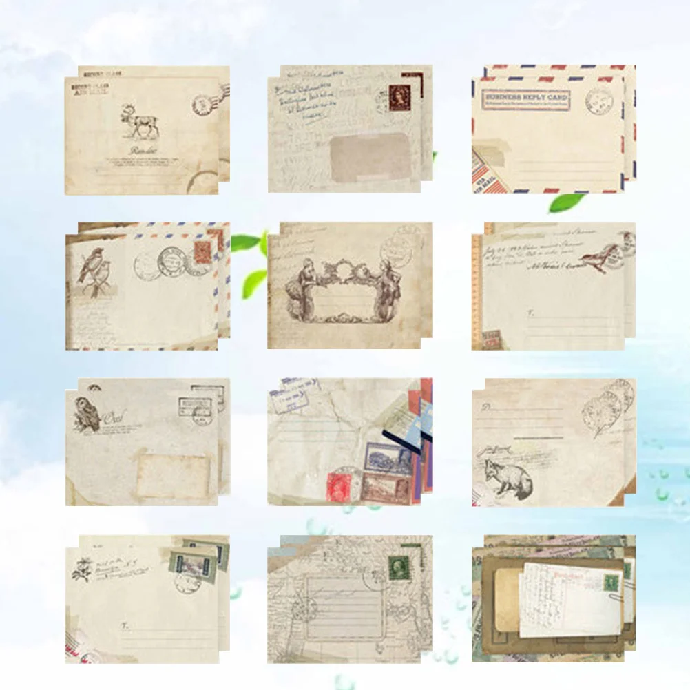 48 Pcs Retro Envelopes Lightweight Paper Practical Storage Small Envelope Business Card Letter Printing Products