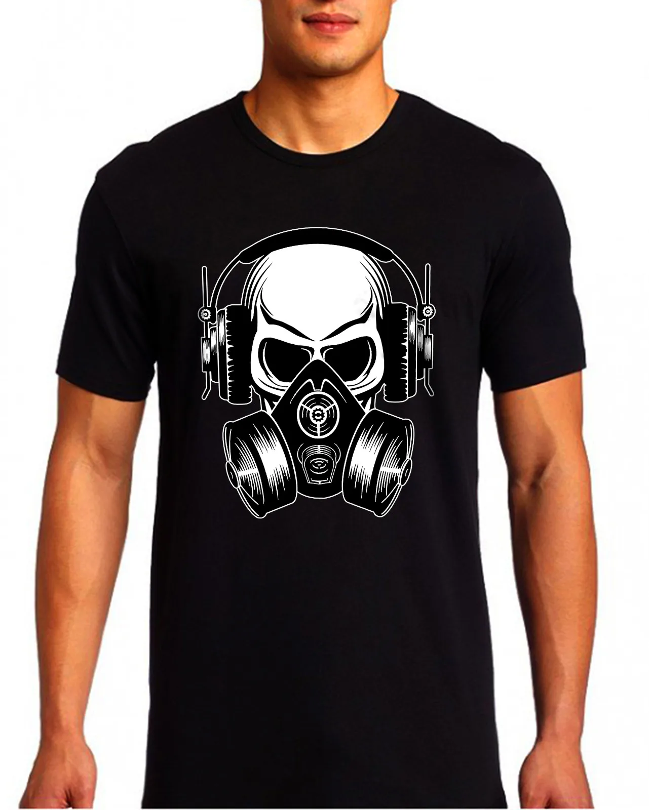 

skull gas mask audio music lovers AWESOME GRAPHIC T SHIRT