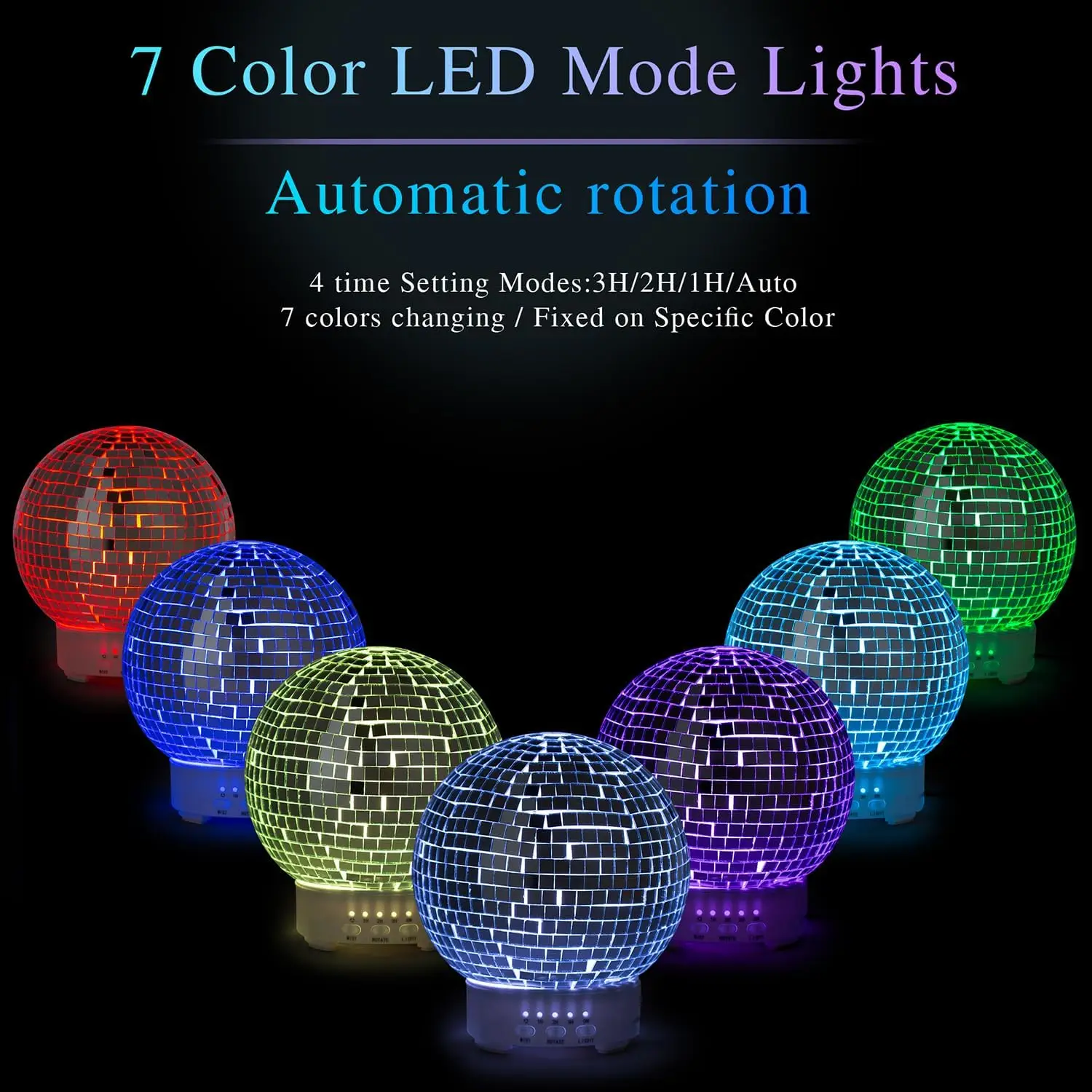 2026 New Upgrade  Color Changing Rotating Ball Diffuser Original Disco Essential Oil Diffuser With Whisper Quiet Operation
