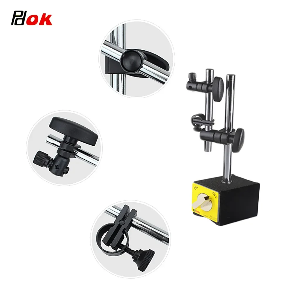 Magnetic Base Holder With Double Adjustable Pole for Dial Indicator Test Gauge Magnetic Stand With Fine Adjustment PD-112