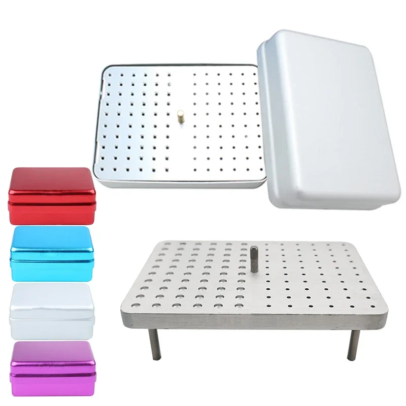 Diamond Burs Drill 120 Holes Dental Autoclave Sterilizer Case Dental Disinfection Endo Files Holder Box Dentist Tools Materials