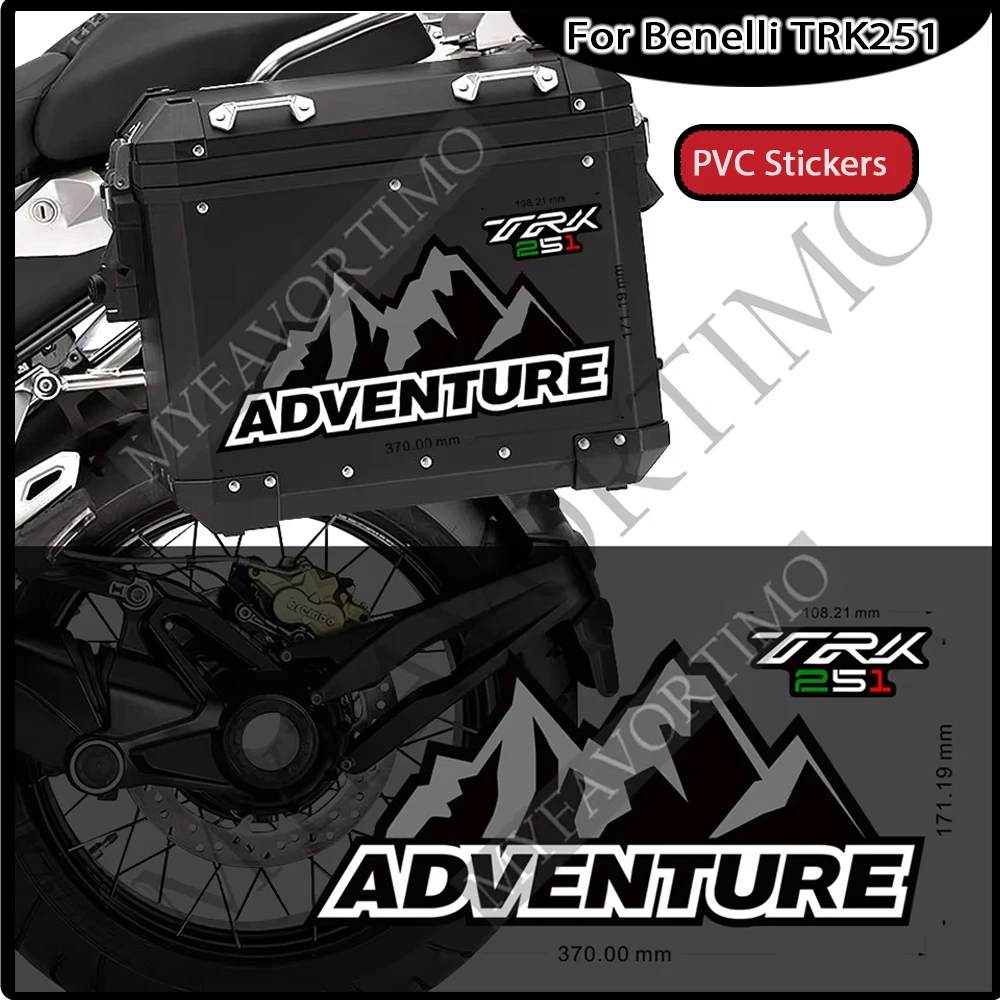 

For Benelli TRK251 TRK 251 Adventure Motorcycle Side Box Case Top Aluminium Luggage Decorative protection Stickers