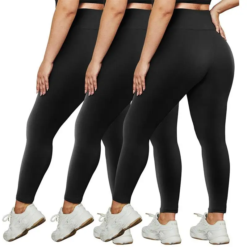 plus Size Yoga Pants Fitness Running Tight Skin Sensation High Waist Butt Lifting Sport Leggings Breathable Comfortable Women
