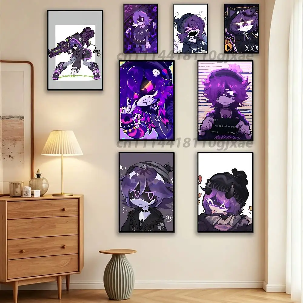 Uzi Doorman game N Murder Drones  Poster HD home decor sticky wall waterproof home living room bar aesthetic decor