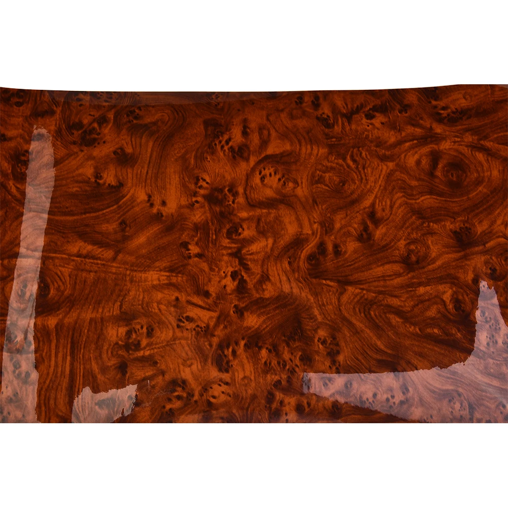 

High Glossy Wood Grain Sticker Maroon Car Internal Adhesive DIY Film Vinyl Decal Auto Stiker Accessories 30*120CM