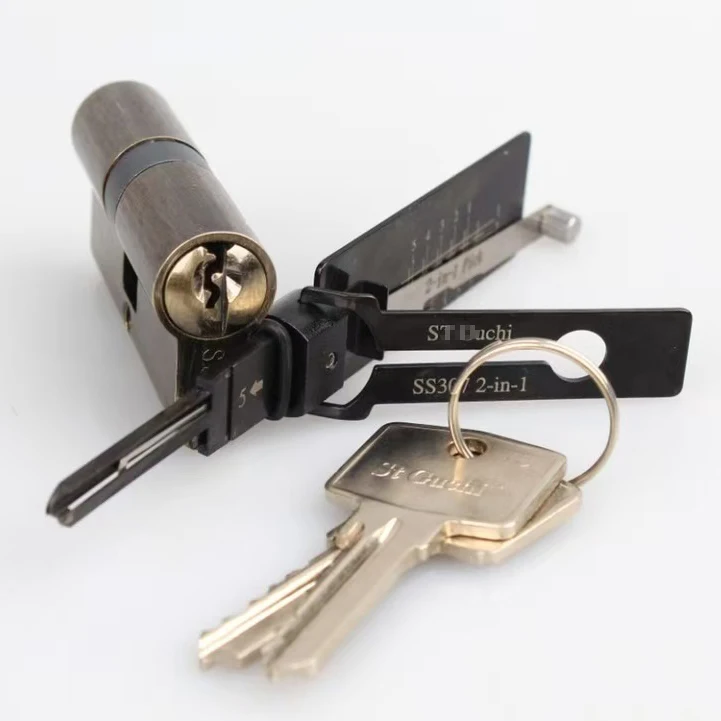 

FOR ST Guchi Lishi 2in1 SS307 Lock Pick Tool Decoder Locksmiths tool Door opening tool Civil lock core