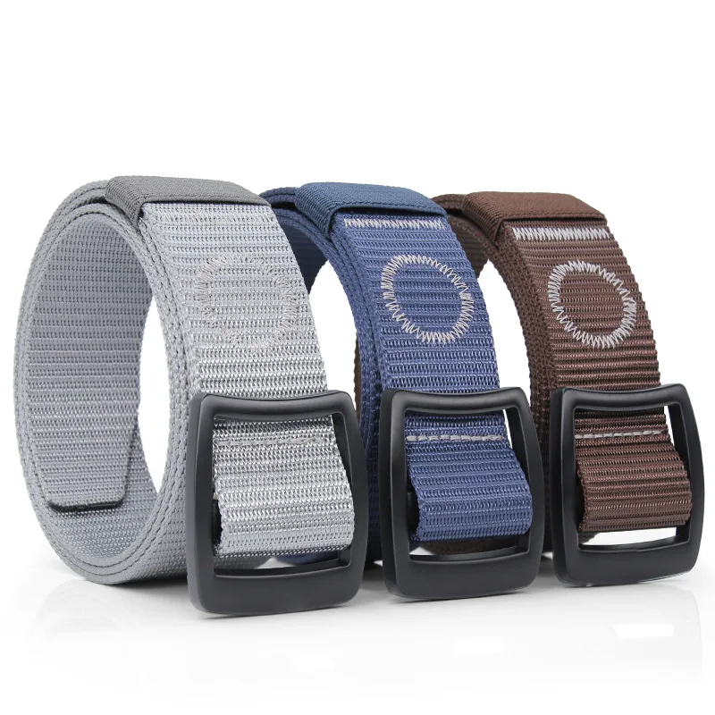 

3.8cm men's canvas woven girdle alloy Japanese buckle thickened nylon belt men's and women's belt trouser belt