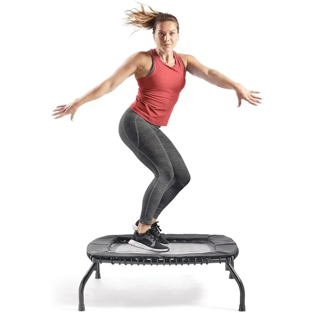 

Springless Mini Fitness Trampoline – Premium Adjustable Bungee-Style Indoor/Outdoor Exercise Rebounder for Safer Workouts