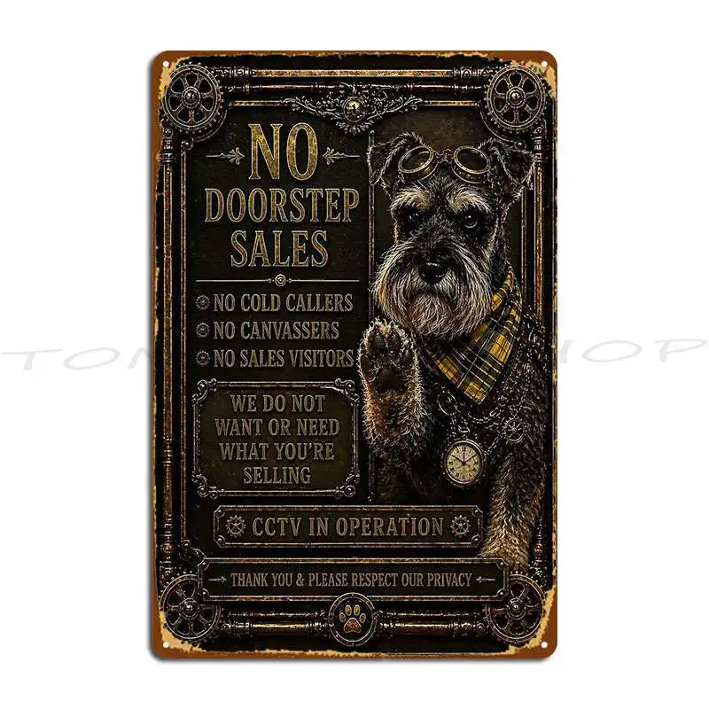 Funny Victorian Dog Door Metal Plaque Poster Cinema Designing Garage Club Funny Print Tin Sign Poster