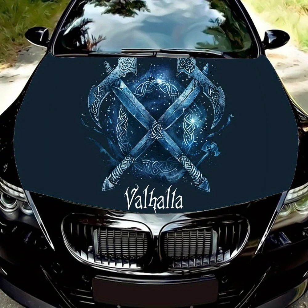 

Valhalla Nordic Glory Car Hood Decal Sticker, Durable Car Vinyl Wraps Suitable for Most Vehicles, Car Engine Hood Protective Fil