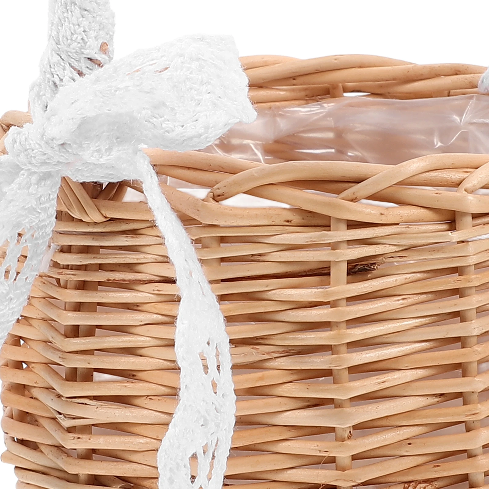 

Hand Woven Storage Basket Wedding Hand Basket Decorative Rattan Flower Basket Suitable For Dried Artificial Flowers