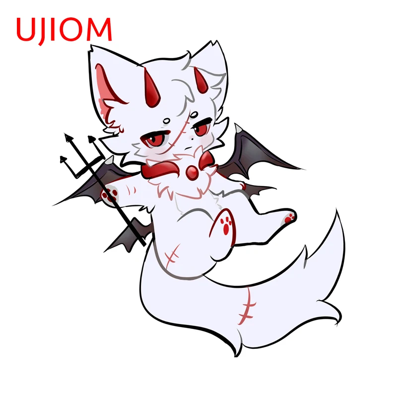 UJIOM Cute Furry Devil Wall Stickers Creative Personality Cartoon Picture Living Room Furniture Decal Vinyl Smart Home Decor