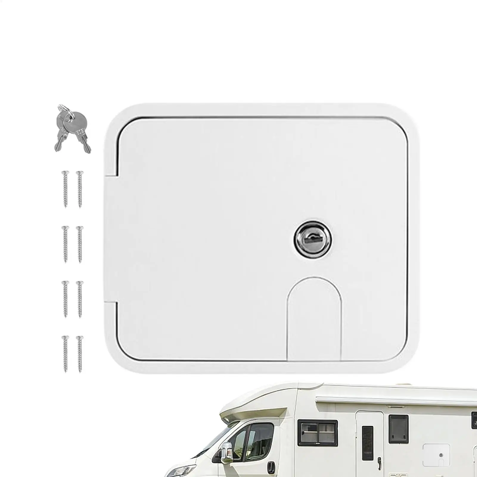

RV Power Cord Access Door Rust Resistant Compartment Cover Rv Access Door Cable Hatch For Inspection Port Floor Cable Indoor