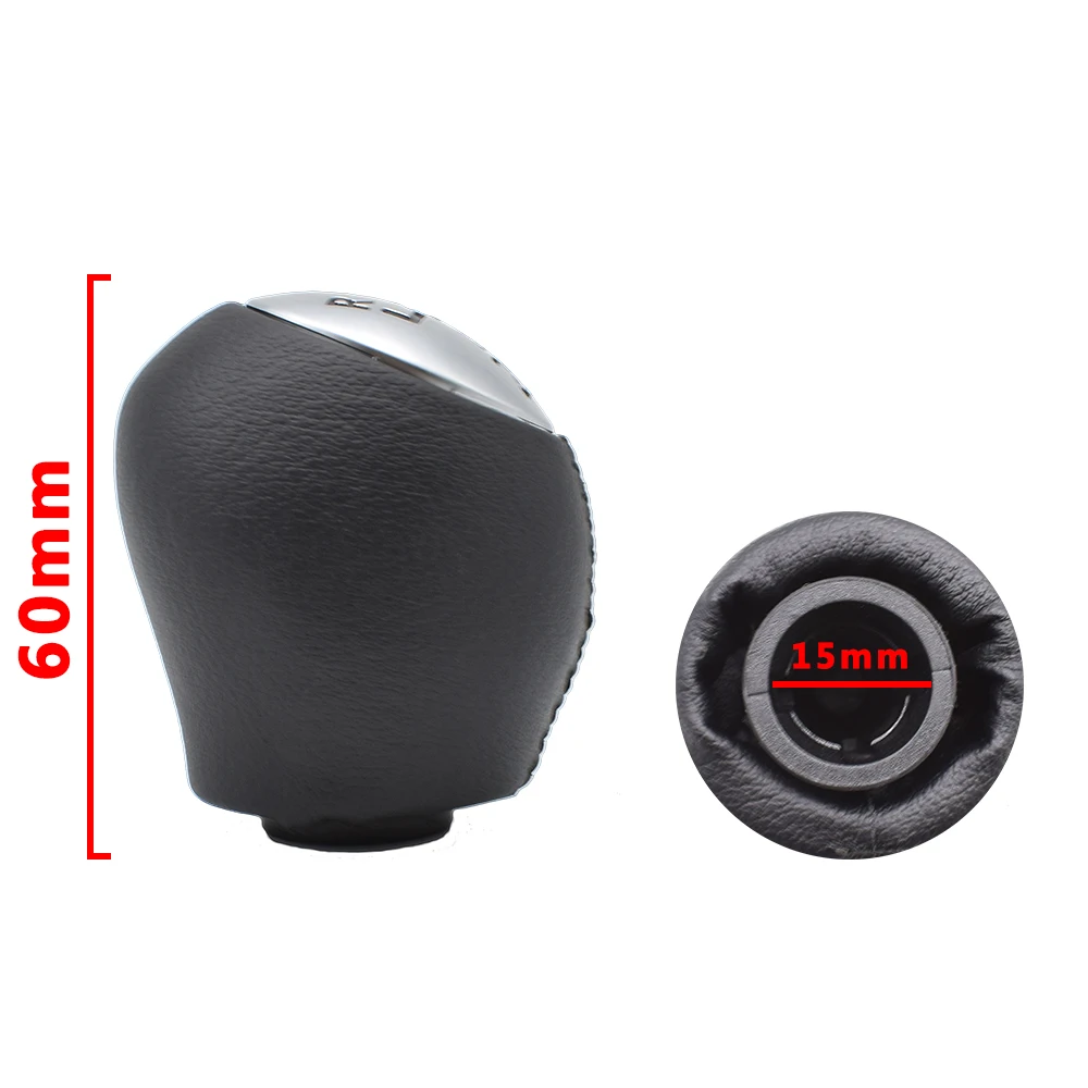 6 Speed PU Leather Gear Shift Shifter Knob Lever Stick For Renault Megane Clio Laguna Scenic For Vauxhall For Opel