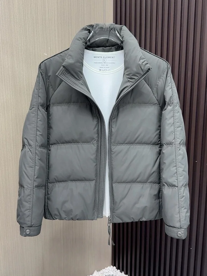 

High-End Faionable Stand Collar down Jaet Warm Sli Polyester Fiber Men's Clothing Ci Casual Daily Travel Wear