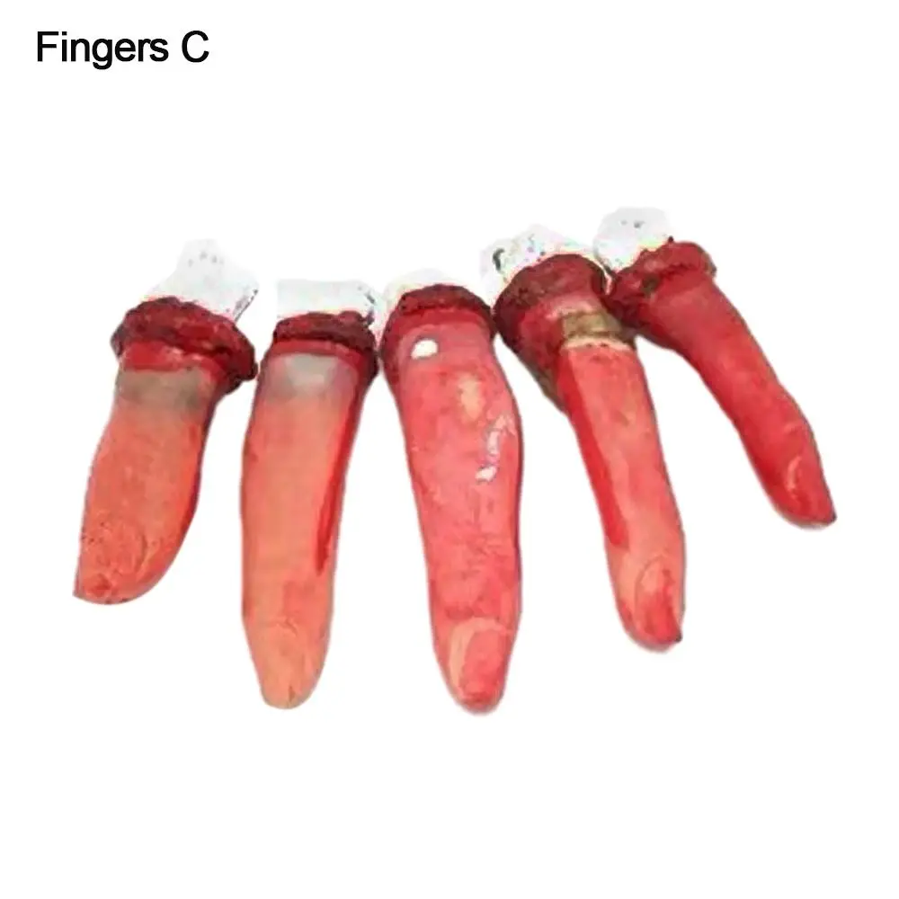 2Packs Bloody Latex Fake Body Organs Red Broken Finger, Broken Finger Eyeball Eyeball Ear Ear Tricky Toy Happy Party Supplies