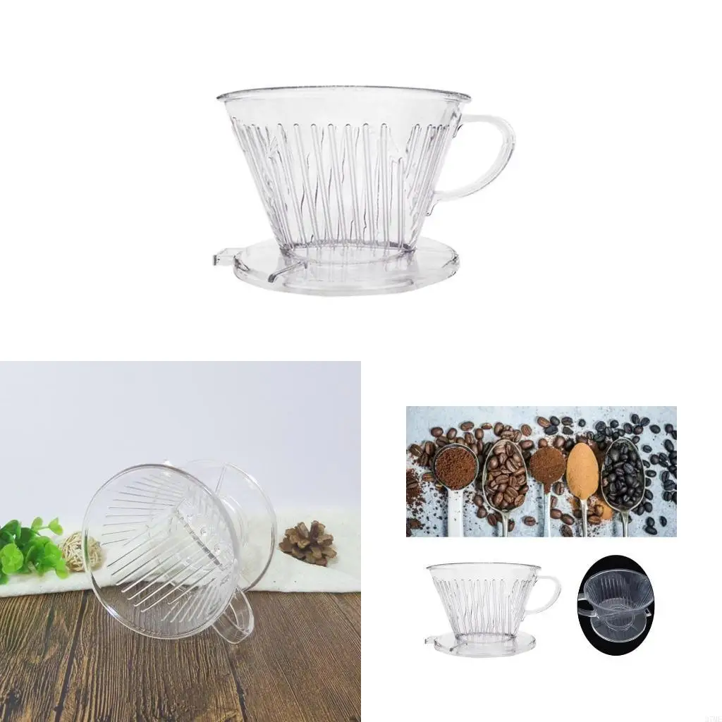 37ME Brew Coffee Filter Kitchen Bar Supplies for Home, Office and Cafe Transparent