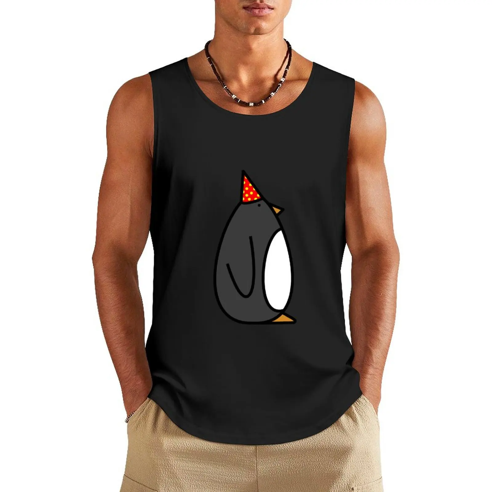 

Party Penguin Tank Top Vest for boy Short sleeve Male vest sports clothes for men