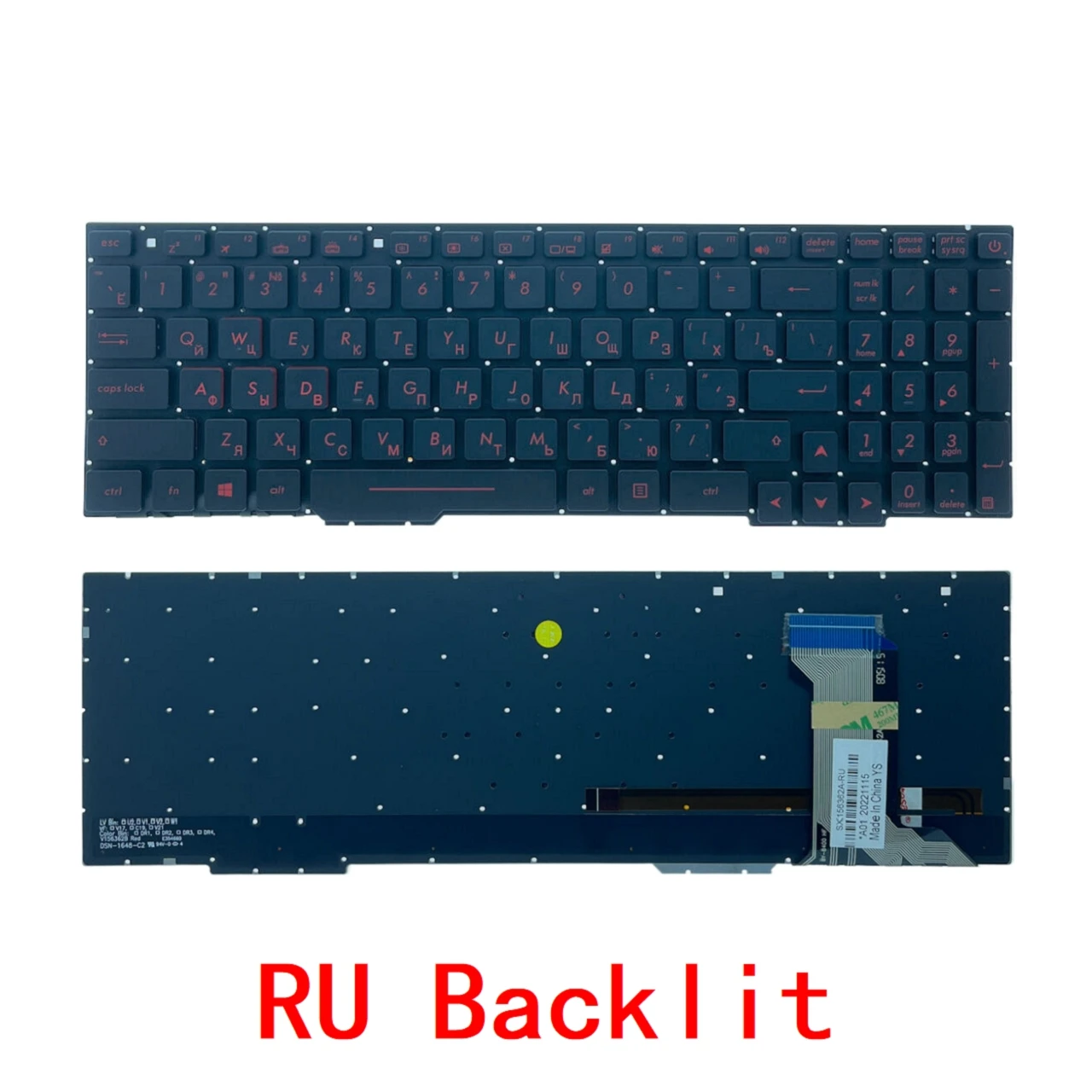 Nowa rosyjska klawiatura z podświetleniem laptopa dla ASUS ROG Strix GL553 GL553VD GL553VE GL553VW GL753 GL753VD GL753VE GL753VW serii GL753VW