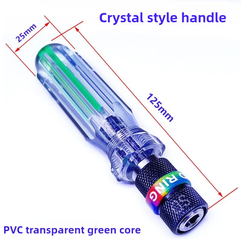 Anku ダブルヘッドドライバー 6.35 ミリメートルダブルヘッド精密ドライバーマイナスプラスレンチ 1/4 ''バッチ家庭用修復ツール