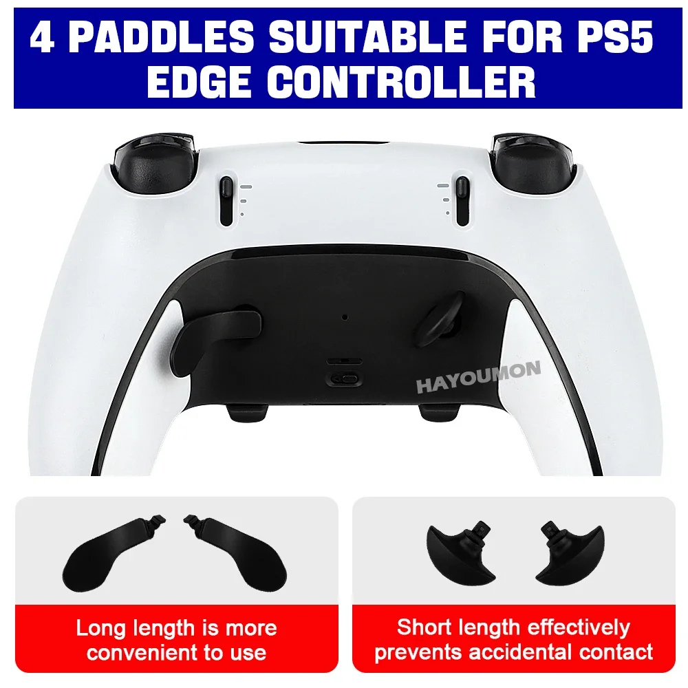 5 COLORS Game Controller Back Paddles Professional Replacement Metal Back Buttons for PS5 Edge Elite Controller Gaming Console