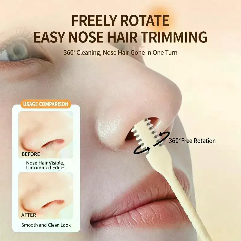 3/5Pcs Nose Hair Remover 360 Rotating Nasal Clippers Nose Hair Trimmer for Women Men Manual Nose Hair Trimme