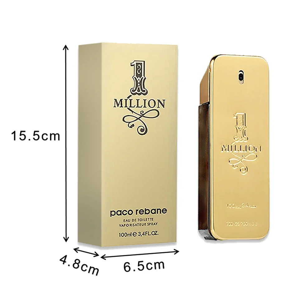 2024 New Soft Golden Millionaire Men\'S Seductive Leather Notes Best Gifts for Men and Women 100ml Festival Birthday Gift