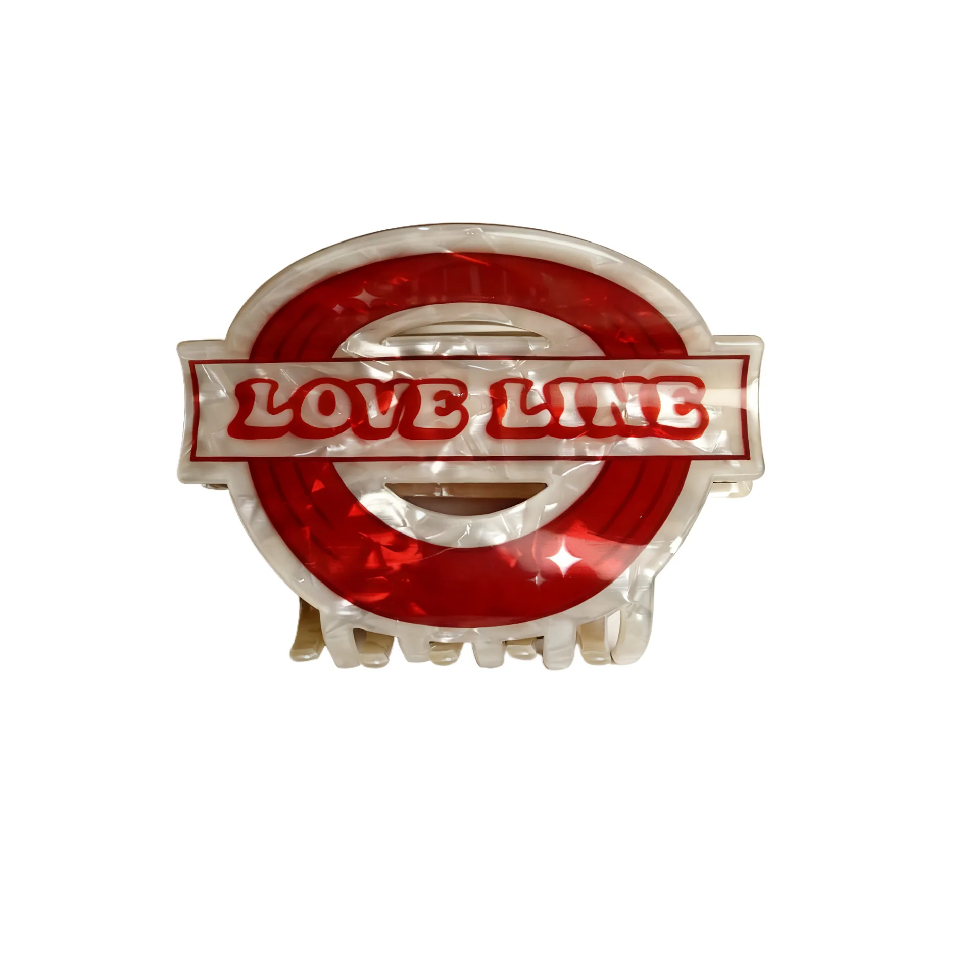 Muweordy London Style Telephone Booth Design Hair Claw Classic Retro Claw Clips Red Shark Clip إكسسوارات الشعر للنساء والفتيات