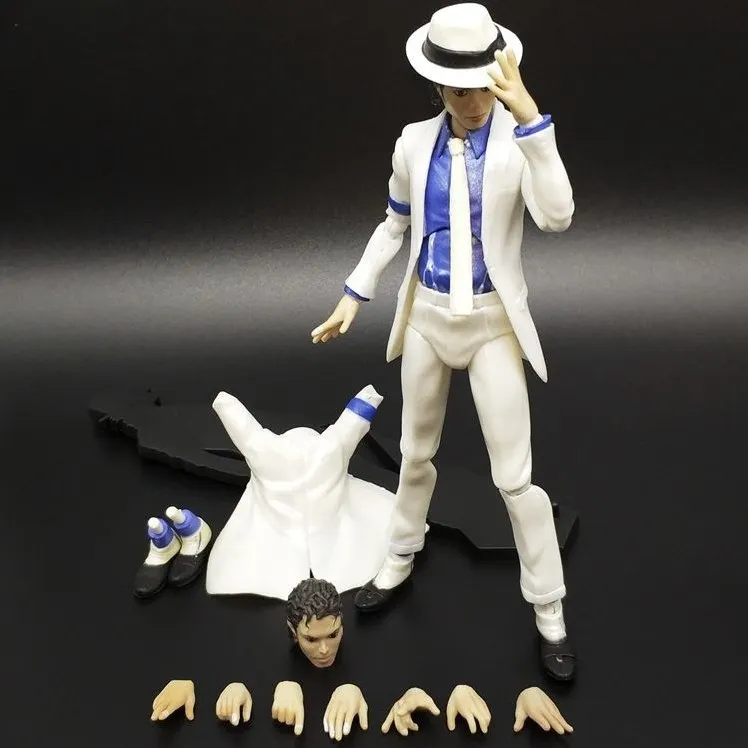 Michael Jackson Smooth Criminal Moonwalk Actionfigur Modell Spielzeug Michael Jackson MJ Thriller Bewegliche Gelenke Weihnachtsgeschenk