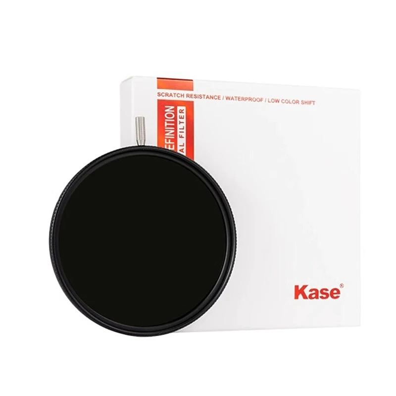 Kase 43 46 49 62 67 77 55 58 82mm Variável ND 1.5-10 AGC ND Filtro de Lente para Lente de Câmera Filtro de Densidade Neutra Ajustável