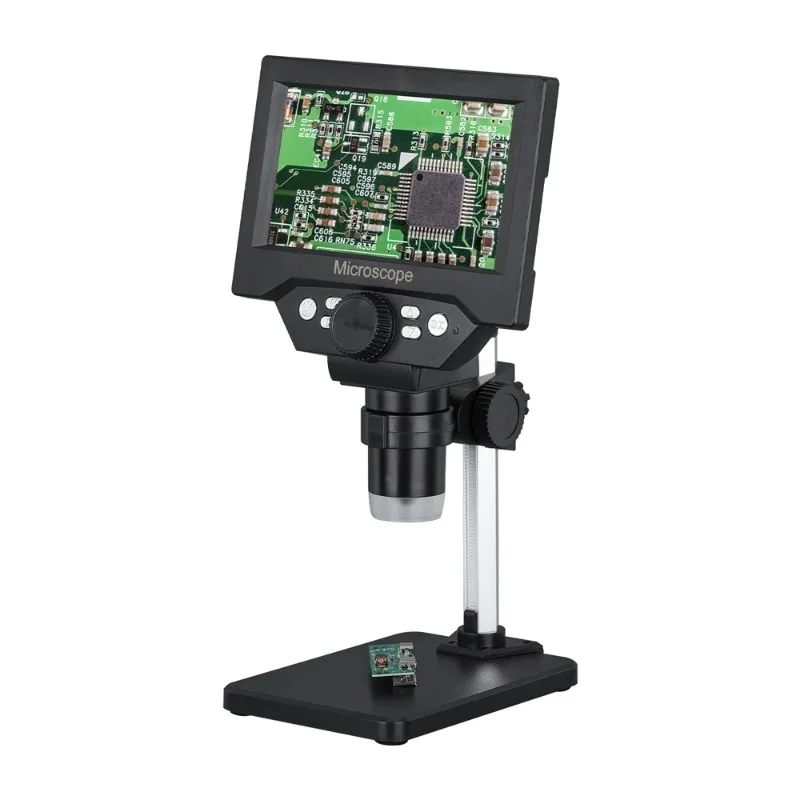 5.5 Inch LCD Digital Microscope 10MP 1000X Magnification 8 LED Lights SD Storage Circuit Repair Inspection Tool