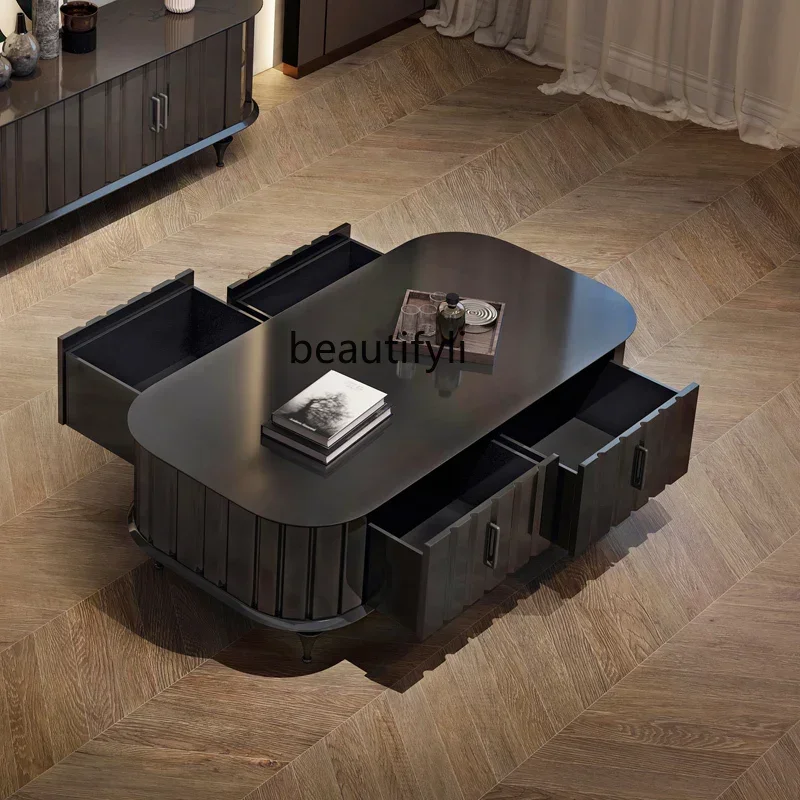 

French Entry Lux TV Cabinet Unit Villa Living Room Retro Style Furniture Storage Tea Table