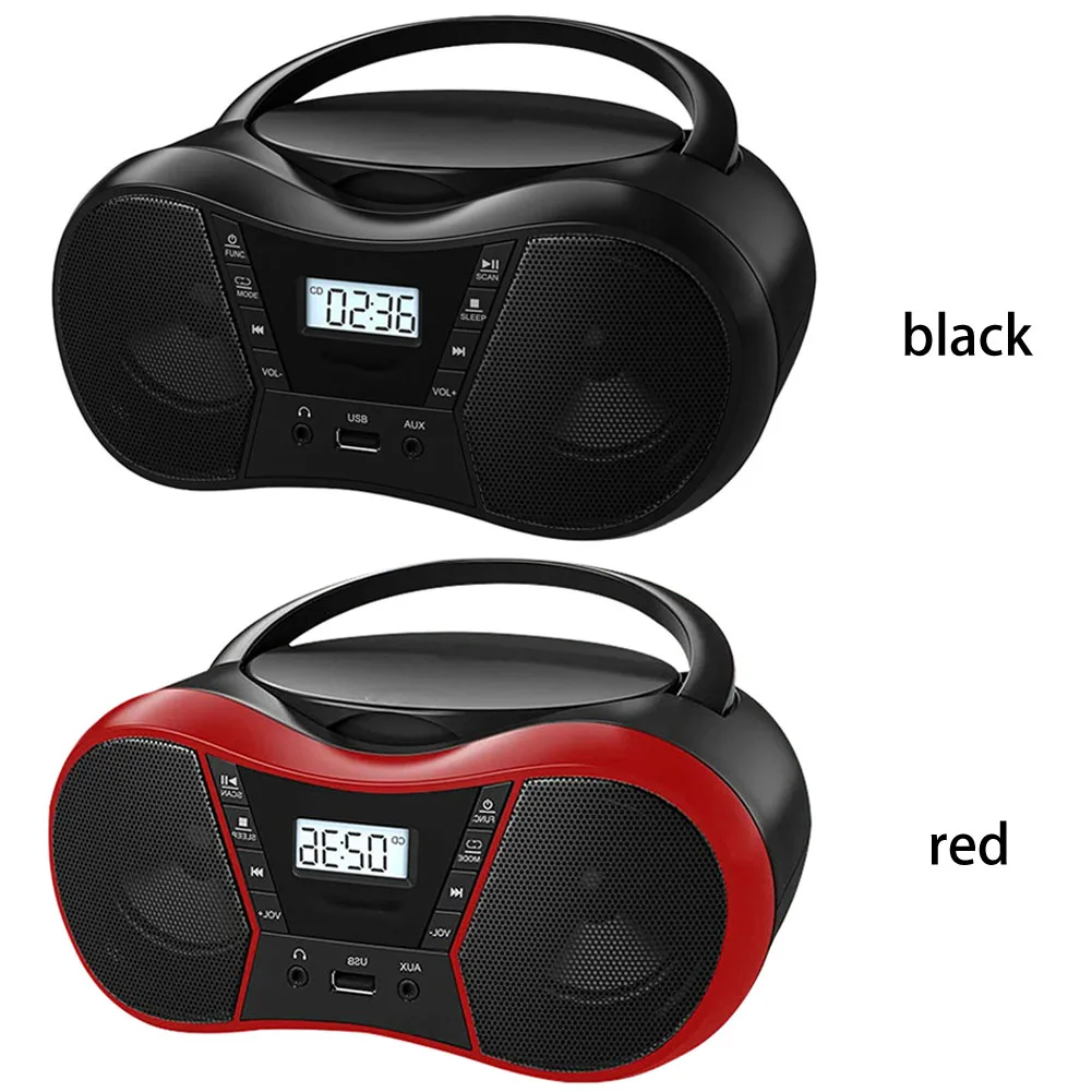 

Portable Stereo CD Player Boombox Aux Input and 3.5mm Headphone Jack Portable CD Player Backlit LCD Display Stereo Sound Speaker
